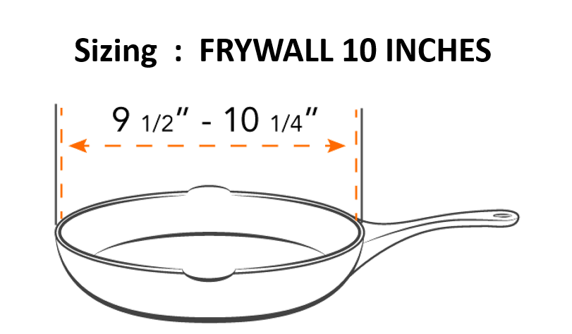 Frywall®. ملحقات حماية المطبخ من الرشاش-10 بوصة (متوسطة)