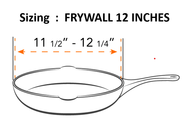 Frywall®. ملحق مطبخ واقي رشاش-12 بوصة (كبير)